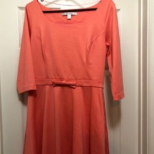 LC Lauren Conrad coral dress with bow